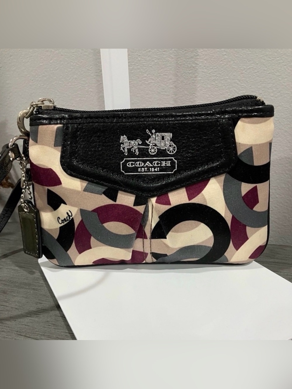 Coach Madison “Snaphead” Op Art Wristlet